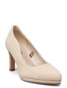 Women Court Sho Shoes Heels Pumps Classic Beige Tamaris