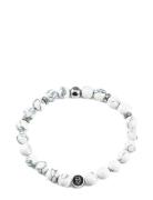 Beads Bracelet 8Mm Armband Smycken White Edd.