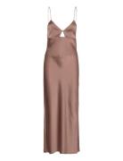 Satin Slip Dress Maxiklänning Festklänning Brown Filippa K