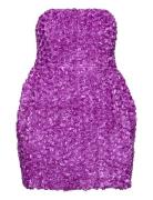 3D Flower Mini Dress Kort Klänning Purple ROTATE Birger Christensen