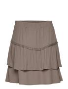 D6Chia Eyelet Mini Skirt Kort Kjol Grey Dante6