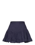Short Wide Skirt Kort Kjol Navy Sofie Schnoor