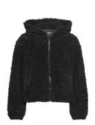 Onlellie Sherpa Hooded Jacket Cc Otw Outerwear Faux Fur Black ONLY