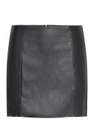 Onlleni Faux Leather Slit Skirt Pnt Noos Kort Kjol Black ONLY