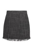 Diana Boucle Skirt Kort Kjol Black A-View
