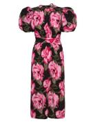 Jacquard Bell Maxi Dress Maxiklänning Festklänning Pink ROTATE Birger ...