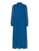 Mia Smock Lang Kjole Maxiklänning Festklänning Blue Minus