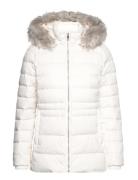 Tyra Down Jacket With Fur Fodrad Jacka White Tommy Hilfiger