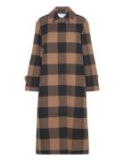 Slfevana Long Wool Coat Outerwear Coats Winter Coats Brown Selected Fe...