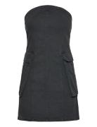 Strapless Slim Short Dress Kort Klänning Grey HAN Kjøbenhavn