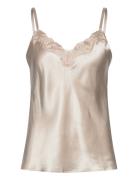 Lady Avenue Pure Silk - Camisole W.lace Kräm