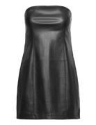 Pu Mini Tube Dress Kort Klänning Black Gina Tricot