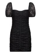 ROTATE Birger Christensen Lace Puff Sleeve Dress Svart