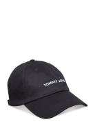 Tjw Linear Logo Cap Accessories Headwear Caps Black Tommy Hilfiger