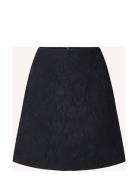 Mavis Jacquard Skirt Kort Kjol Navy Lexington Clothing