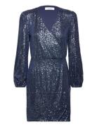 Sequin Dress Kort Klänning Blue Rosemunde