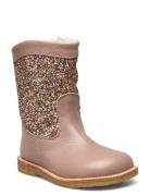 ANGULUS Boots - Flat - With Zipper Beige