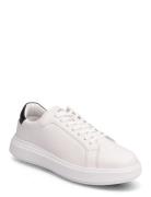 Low Top Lace Up Lth Låga Sneakers White Calvin Klein