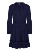 Str Matte Jersey-Dress Kort Klänning Navy Lauren Ralph Lauren