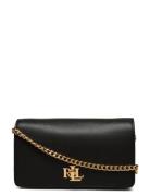 Lauren Ralph Lauren Leather Crossbody Turn-Lock Tech Case Svart