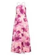 Slfamber Ankle Strap Dress B Maxiklänning Festklänning Pink Selected F...