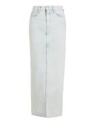 Front Split Maxi Denim Skirt Lång Kjol Blue Calvin Klein Jeans