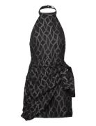 Lurex Halter-Neck Dress Kort Klänning Black Mango