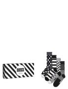 Happy Socks 4-Pack Classic Black & White Socks Gift Set Svart