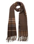 Wool Blend-Patchwork Scarf Accessories Scarves Winter Scarves Brown Po...