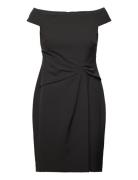 Lauren Ralph Lauren Crepe Off-The-Shoulder Cocktail Dress Svart