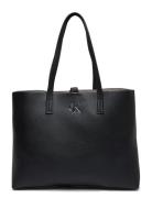 Minimal Monogram Slim Tote34 Bags Totes Black Calvin Klein
