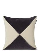 Lexington Home Patched Organic Cotton Velvet Pillow Cover Grå