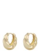 Lydia Big Twist Ring Ear Accessories Jewellery Earrings Hoops Gold SNÖ...