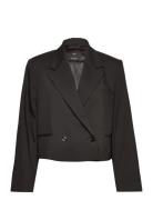 Short Double-Breasted Jacket Blazers Double Breasted Blazers Black Man...