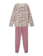 Nkfnightset Nostalgia Flower Noos Pyjamas Set Pink Name It