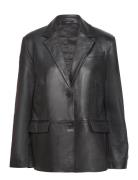 2Nd Janelle - Refined Leather Blazers Single Breasted Blazers Black 2N...