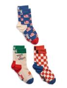 Kids 3-Pack Boozt Gift Set Sockor Strumpor Multi/patterned Happy Socks