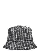 D1. Tweed Bucket Hat Accessories Headwear Bucket Hats Black GANT