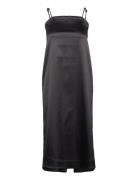 Ganni Double Satin Maxi Skirt Svart