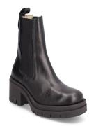 Selected Femme Slfsage Leather High Heel Chelsea Boot Svart