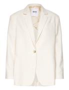 Emile - Tactile Cotton Structure Blazers Single Breasted Blazers White...