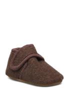 Melton Classic Wool Slippers Brun