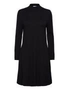 Vicomfy A-Line Rollneck Knit Dress/Su/Pb Dresses Knitted Dresses Black...