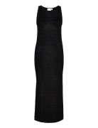 Vimargot S/L Long Knit Dress Dresses Bodycon Dresses Black Vila