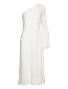 IVY OAK Long Midi Length 1-Shoulder Dress Vit