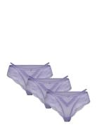 3-P Anna Brasilian Lingerie Panties Brazilian Panties Purple Hunkemöll...