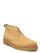 Shoes - Flat Desert Boots Snörskor Brown ANGULUS