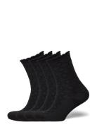 Lindex Sock 4 P Structures Svart