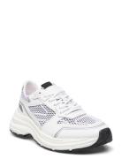 Slfabby Leather Trainer Låga Sneakers White Selected Femme