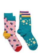 2-Pack Kids Shooting Star Sock Sockor Strumpor Multi/patterned Happy S...